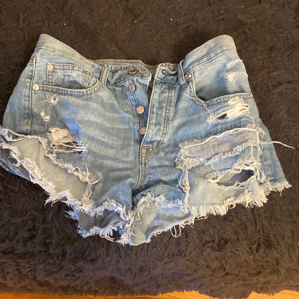 American Eagle ripped jean shorts